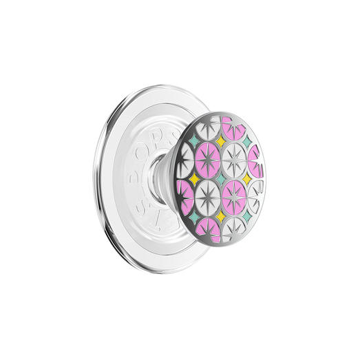 1【太空梦游记】淡彩星光·MagSafe圆啪嗒 MAGSAFE磁吸手机气囊支架 Round圆啪嗒系列 粉色 日月星 拼贴 商品图0