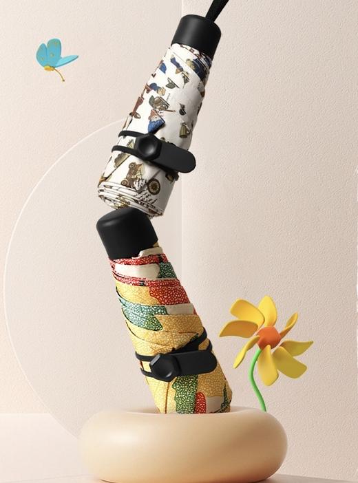 【恒鼎  五折黑胶晴雨两用迷你伞】一只230G，黑胶材质，四季可用，掌心之物，方便携带，轻到无感，黑胶更高级更扛风更防晒~ 商品图1