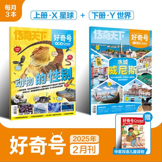 【7-12岁必备】传奇天下好奇号杂志 青少年科普，承包孩子一整年通识教育，每月三本（X星球+Y世界+双语小册子）【悦刊图书】 商品图1