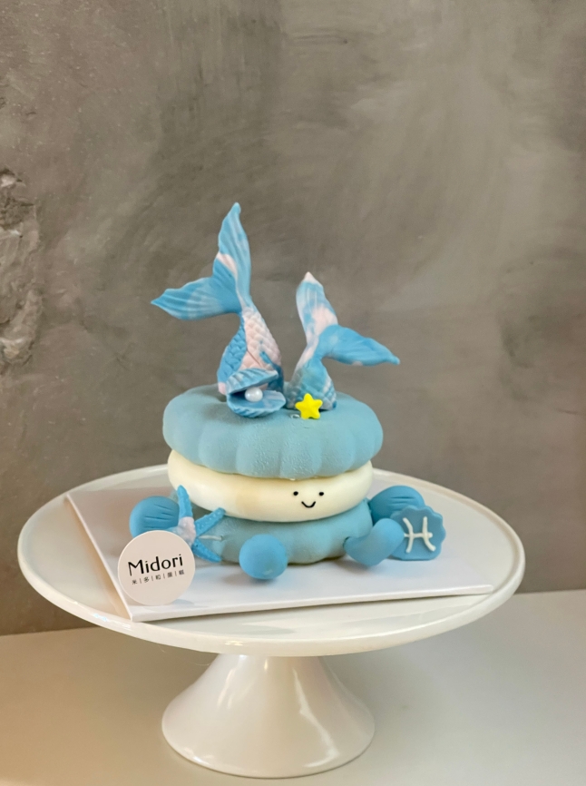 Emoji蓝色双鱼座