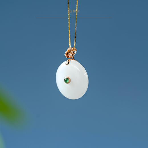 【一口价】【翠瑛映韵】金镶玉平安吊坠 商品图2