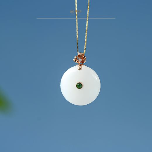 【一口价】【翠瑛映韵】金镶玉平安吊坠 商品图0