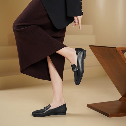 西村名物2025年春季新款舒适平底复古百搭低跟单鞋T25AM14971 商品图2