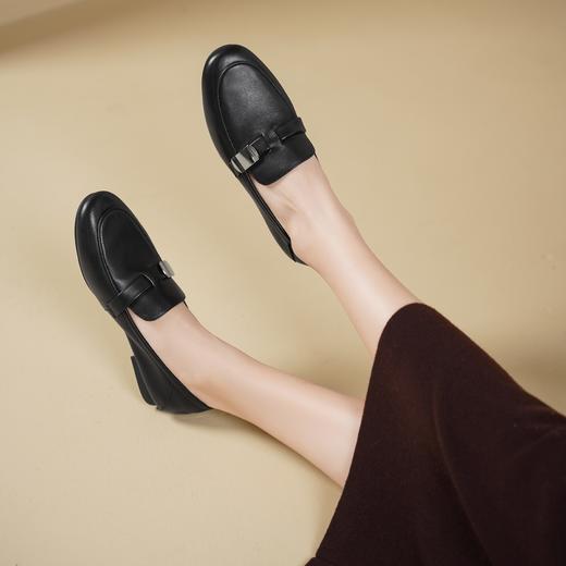 西村名物2025年春季新款舒适平底复古百搭低跟单鞋T25AM14971 商品图3