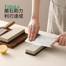 磨刀石家用菜刀厨房开刃双面粗细快速磨刀神器厨师专用棕刚玉磨刀器