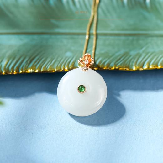 【一口价】【翠瑛映韵】金镶玉平安吊坠 商品图4