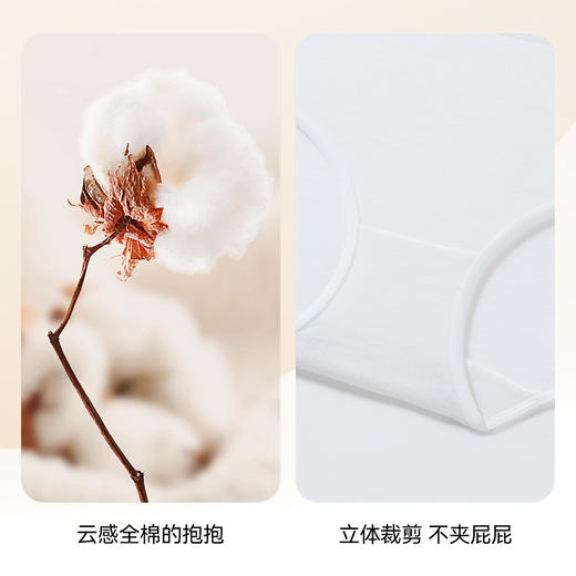 【5条福利装】女童亲子出差一次性三角内裤纯棉便携免洗日抛EO灭菌三角底裤五件装女童外出旅游安奈儿童装JG527190 商品图3