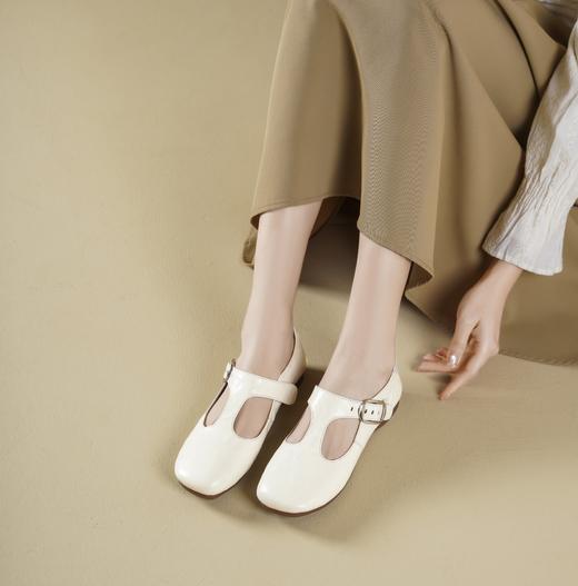 西村名物2025年春季新款舒适平底复古百搭低跟玛丽珍单鞋X25AM14611 商品图5