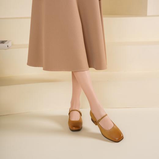 西村名物2025年春季新款舒适平底复古百搭低跟玛丽珍单鞋X25AE14251 商品图3