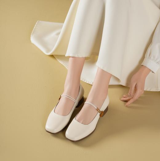 西村名物2025年春季新款舒适平底复古百搭低跟玛丽珍单鞋X25AE14251 商品图6