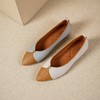 西村名物2025年春季新款舒适平底复古百搭低跟拼色单鞋X25AE14531 商品缩略图2