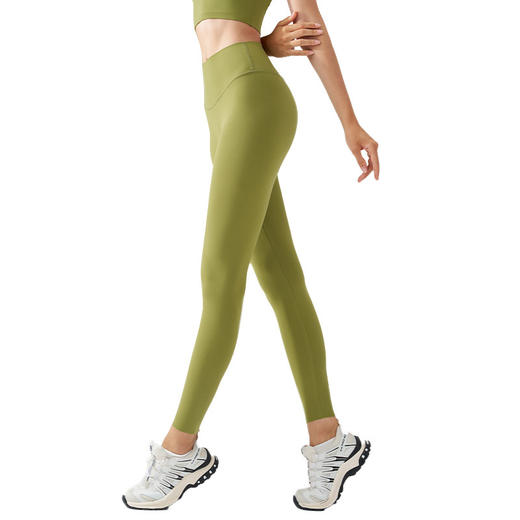 跃牌【轻匀系列】NF莱卡无尺码裸感瑜伽裤无T紧贴点胶瑜伽长裤女CK1523 商品图4