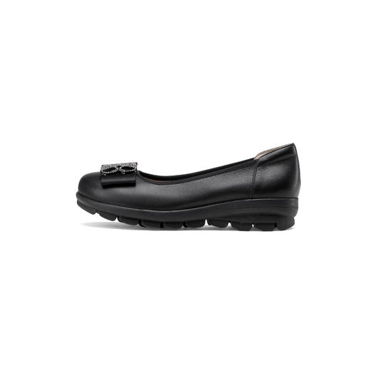 西村名物2025年春季新款舒适平底复古百搭低跟单鞋X25AE14581 商品图3