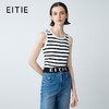 EITIE爱特爱夏新款经典黑白条纹时尚休闲显瘦百搭针织背心7701410 商品缩略图0