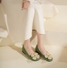 西村名物2025年春季新款舒适平底花瓣配饰百搭低跟单鞋X25AE14631 商品缩略图1