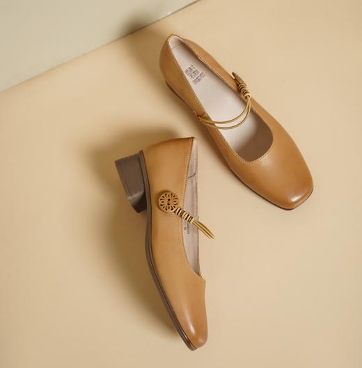 西村名物2025年春季新款舒适平底复古百搭低跟玛丽珍单鞋X25AE14251 商品图8