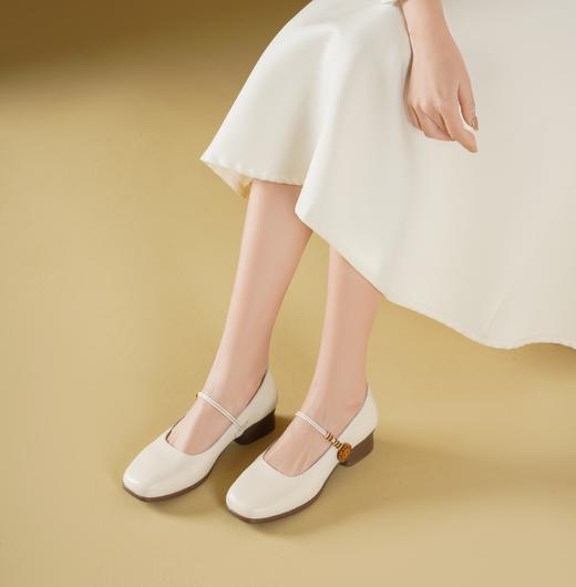 西村名物2025年春季新款舒适平底复古百搭低跟玛丽珍单鞋X25AE14251 商品图2