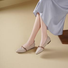 西村名物2025年春季新款舒适平底复古百搭平跟单鞋X25AE14621