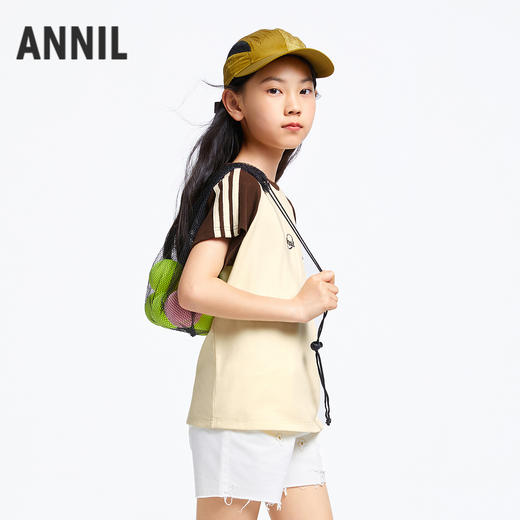 女童圆领短袖针织衫夏季新款安奈儿童装EG521164 商品图2