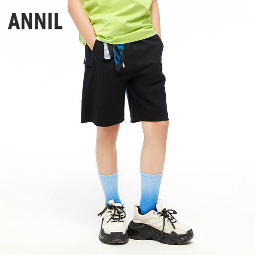 男童液氨全腰针织中裤夏季新款安奈儿童装EB526123 商品图1