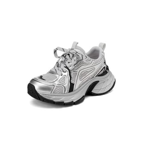 西村名物2025年春季新款舒适增高超轻厚底百搭老爹鞋X25AM15501 商品图6