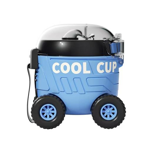 【卡通儿童趣味火星车塑料杯】户外便携弹跳塑料吸管水杯 边喝边玩 易便携水杯 商品图4