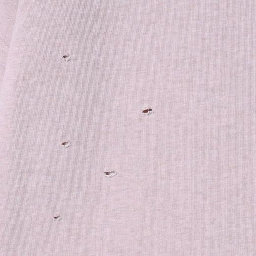 86165夏季新款时尚个性韩版纯色破洞圆领短袖T恤情侣潮流小众设计上衣 商品图3