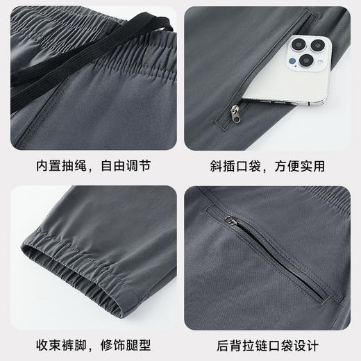 跃牌【PF系列】2025新款鸟家同款运动裤男束脚裤日常休闲裤子耐磨跑步健身速干裤62345 商品图1