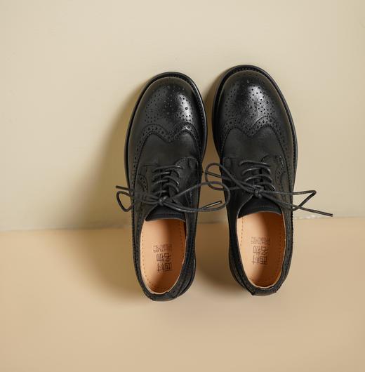 西村名物2025年春季新款舒适平底复古百搭低跟系带小皮鞋X25AM15421 商品图7