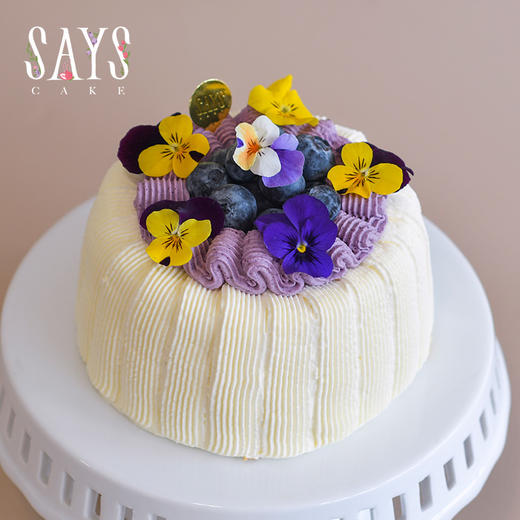 甜梦蓝莓花篮戚风 Blueberry chiffon cake 商品图1