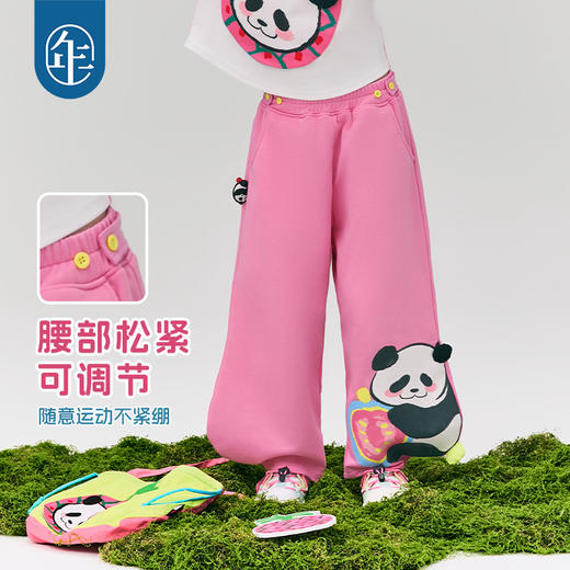 年衣童装男女童裤子2025年春季新款大童儿童运动裤休闲裤卡通卫裤盼达果园长裤 商品图4