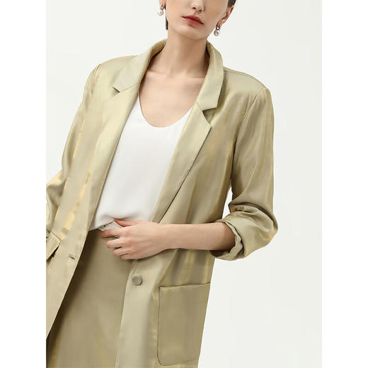 COCOBELLA[流光幻彩]奢感人丝西装春夏通勤休闲西服外套SI0005 商品图0