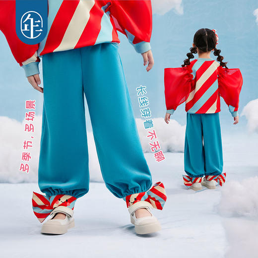 年衣童装女童裤子2025年春季新款女大童儿童运动裤休闲裤甜美卫裤糖心精灵长裤 商品图4