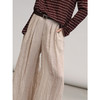 COCOBELLA苎麻莱赛尔慵懒休闲裤女25春古法染色阔腿裤PA0027-2 商品缩略图0