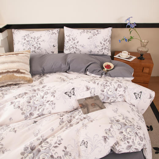 11.11最后促，不参与退货 百分百全棉斜纹40支纯棉四件套蝶恋花-喜出 商品图2