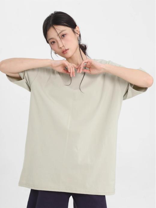 99元/3件（自行设置满减，单拍不发）重磅男女纯棉纯色T恤宽松短袖oversize打底休闲情侣 商品图5