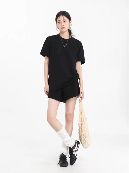 99元/3件（自行设置满减，单拍不发）重磅男女纯棉纯色T恤宽松短袖oversize打底休闲情侣 商品图2