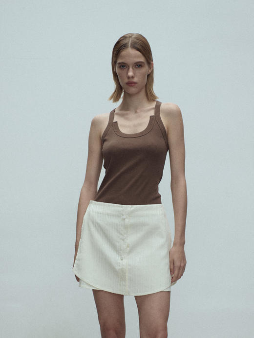 VC｜SS25114 Kaz basic tank top [吊带上衣 白 / 浅蓝 / 粉 / 棕 / 黑 ] 商品图11