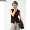 COCOBELLA安可拉红精纺花纱西装马夹25春商务休闲马甲WS7007 商品缩略图0