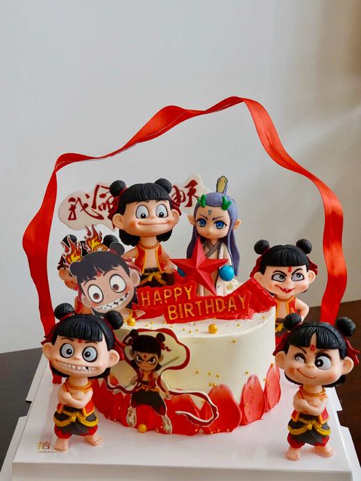 「公仔版·哪吒敖丙蛋糕」哪吒之魔童闹海·100%动物奶油（主图6寸·提前3天预订） 商品图4