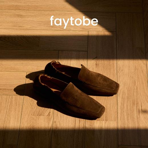 faytobe乐福鞋25春方头法式一脚蹬单鞋小众复古气质低跟小皮鞋女 商品图4
