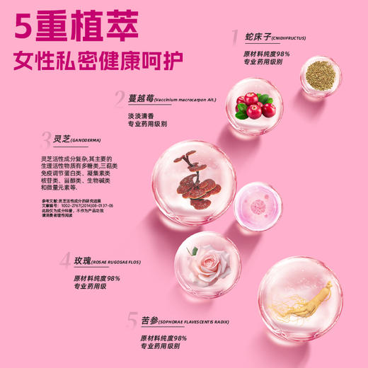 【菌群平衡 呵护健康】宠小妹乳酸呵护湿巾3盒+抑菌喷雾1盒+灵芝凝胶4盒·呵护每一份 隐秘的从容·私处精致护理 商品图2