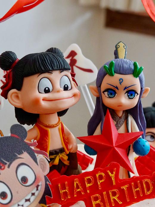 「公仔版·哪吒敖丙蛋糕」哪吒之魔童闹海·100%动物奶油（主图6寸·提前3天预订） 商品图2