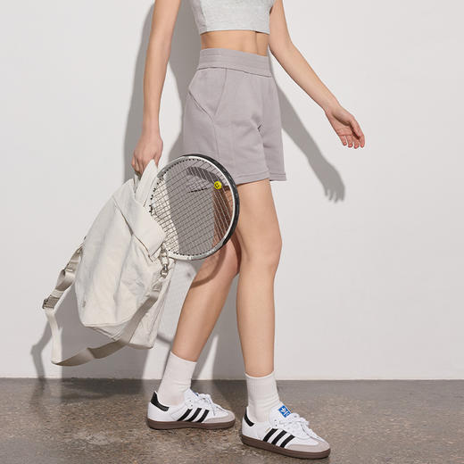 跃牌【周游世界系列】2025春夏新款瑜伽裤毛圈肌理女子运动短裤高级感宽松SH3188 商品图2