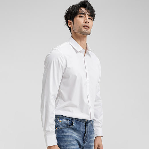 SIMU春夏轻奢免烫衬衫 商务休闲两不误 易打理抗皱衬衫 商品图2