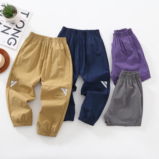 耐磨不易皱❗ 入学入园服 |『 25 春款热卖』西蒙日记儿童反光三角标速干裤👖！透气速干超舒适😎/ 柔软亲肤超耐磨/ 时尚百搭超有型/夜晚反光更安全 商品图4