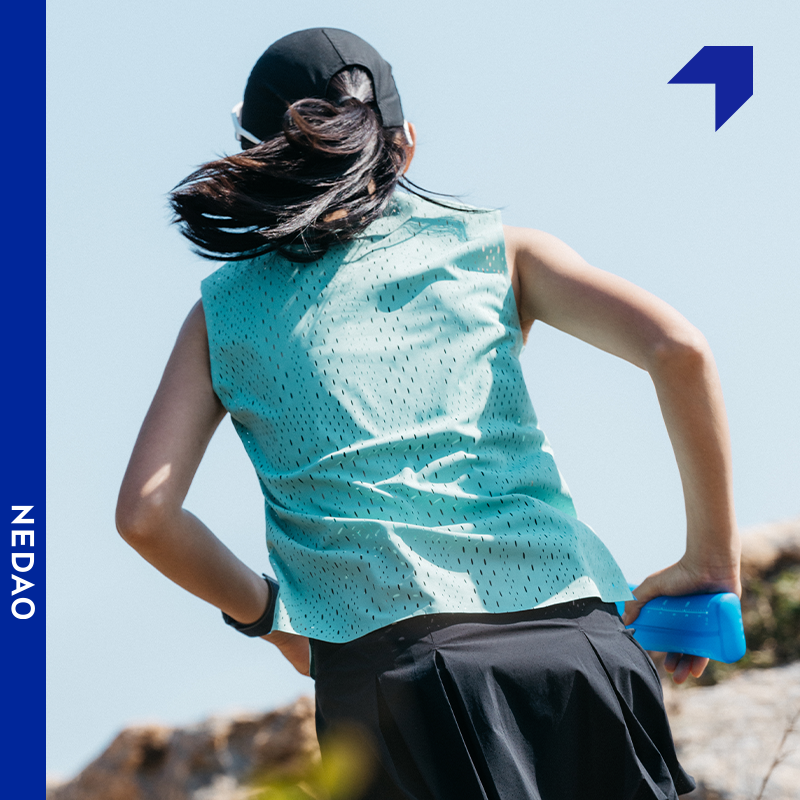 NEDAO 轻量速干越野马拉松无袖跑步训练比赛女款新风洞坎肩
