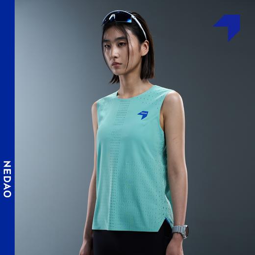NEDAO 轻量速干越野马拉松无袖跑步训练比赛女款新风洞坎肩 商品图3