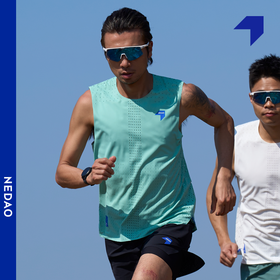NEDAO 轻量速干越野马拉松无袖跑步训练比赛男款新风洞坎肩