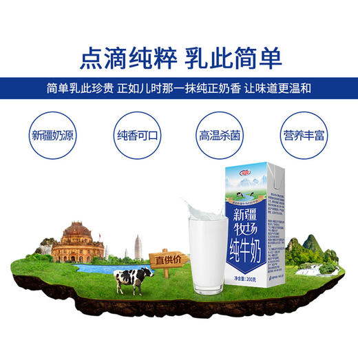 花园新疆牧场纯牛奶200克*10 /盒【礼盒】 商品图2